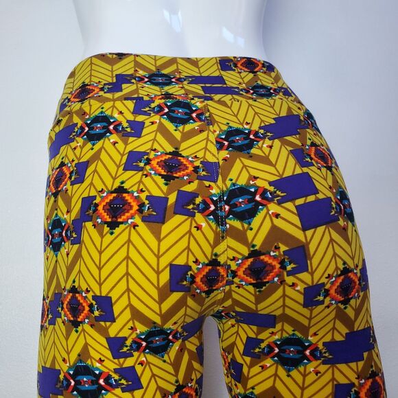 NEW LuLaRoe Yellow Geometric Leggings - Picture 4 of 9